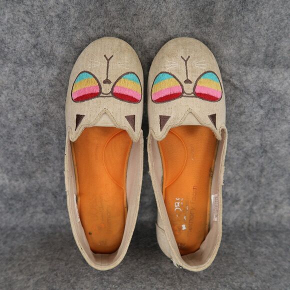 Skechers Shoes Womens 6.5 Flats Bobs For Cats Slip On Casual Rainbow Comfort Tan - Picture 7 of 13